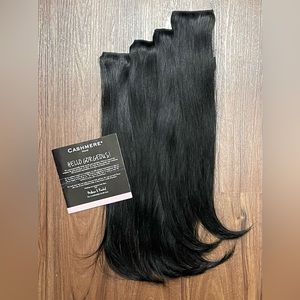 New Cashmere Hair 180G 22” Pure Black (#1) Clip-in Hair Extensions